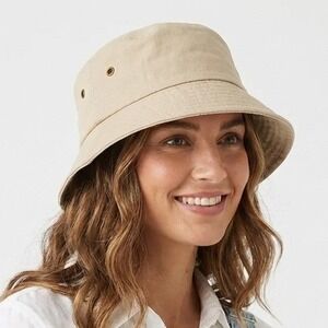 Chappo 100% Cotton Bucket Hat Unisex Preppy Khaki Breathable Made in Japan